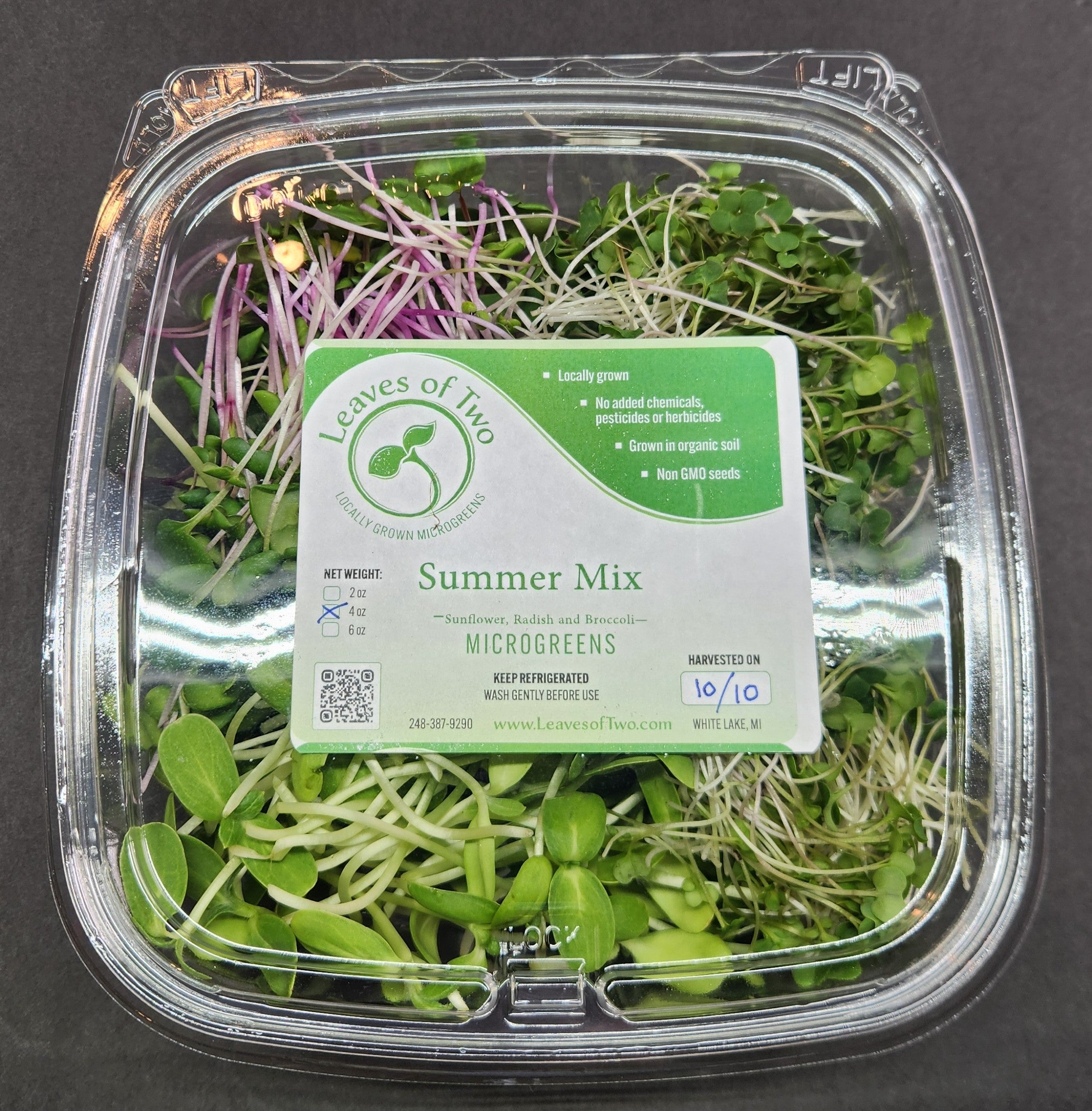 Leaves of Two - 2oz Summer Mix (Broccoli, Radish & Sunflower)